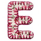 Girls iron on letter E