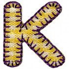 Girls iron on letter K