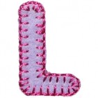 Girl's iron-on letter L