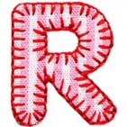 Girls iron-on letter R