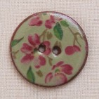 Arts & crafts style ceramic button