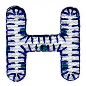 Boys iron-on letter H