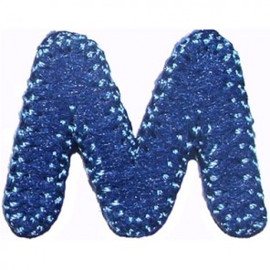 Boy's iron-on letter M
