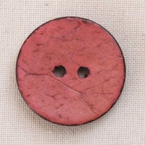 Coconut shell button, pink