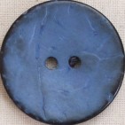 Coconut shell button, blue