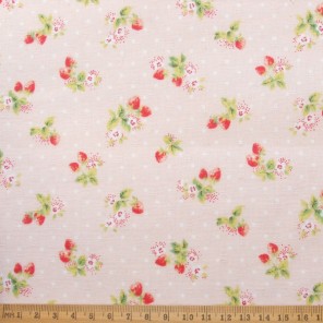 Starberries and Cream cotton fabric